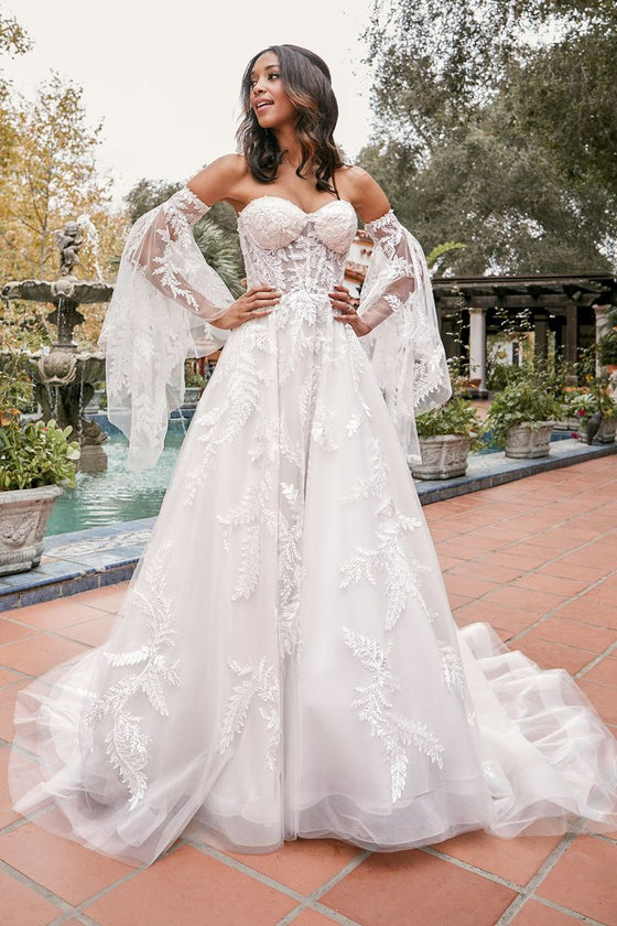 Bohemian A-Line Wedding Gown by Casablanca Bridal - ca-laney