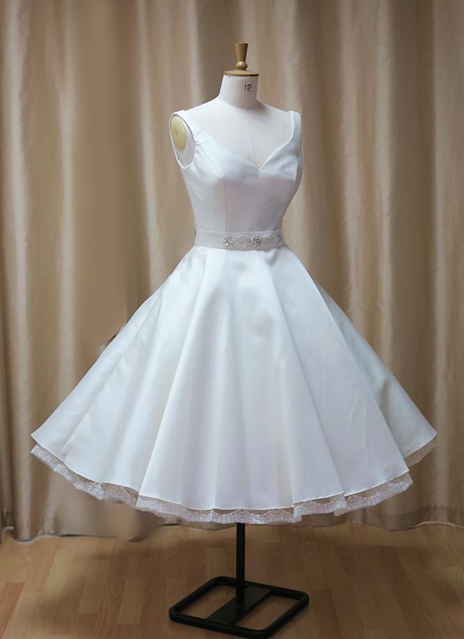 wr-tia Mikado full skirted tea length wedding gown