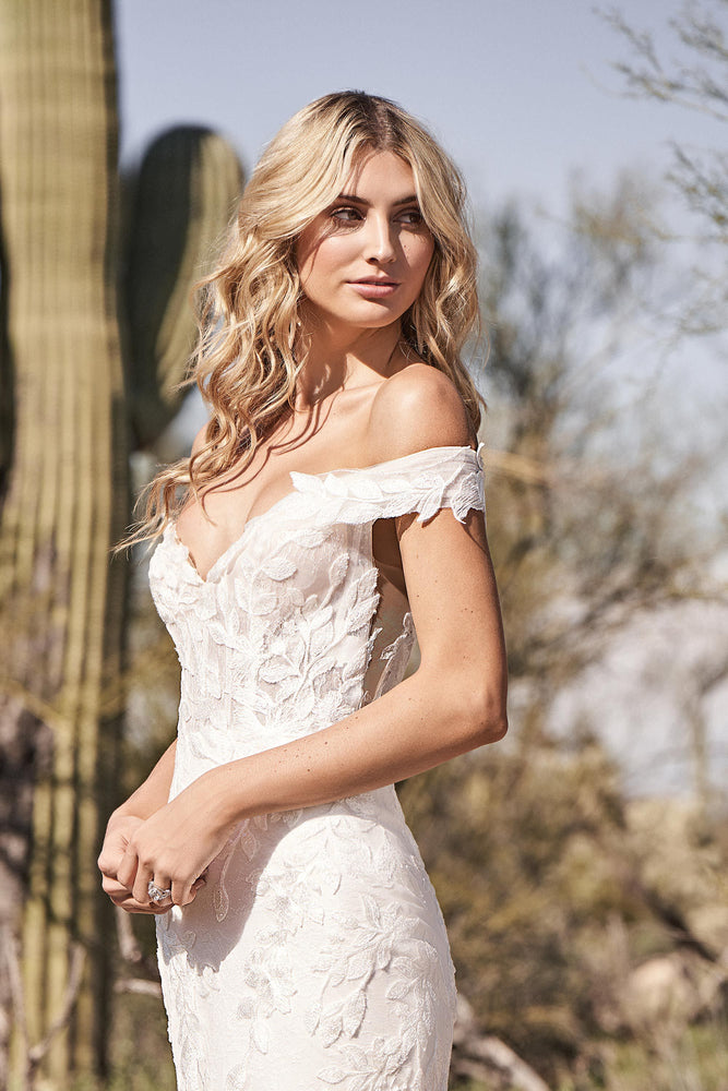 Bodice of fit and flare bridal gown by Lillian West - 66160