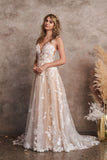Modern tulle and lace A-line bridal dress by Lillian West - style 66222