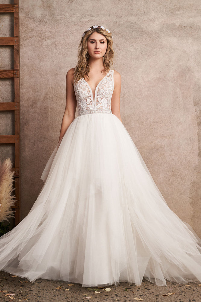 Plunging V-Neck Bridal  or Ball Gown by Lillian West