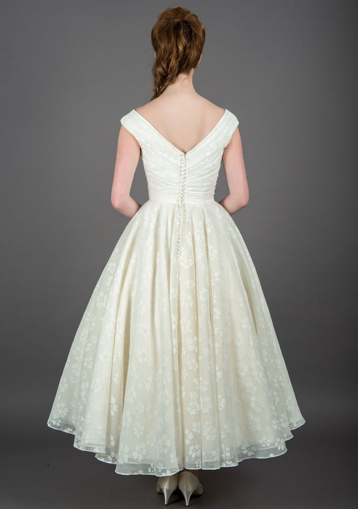 86-cilla  Printed 50’s length wedding dress