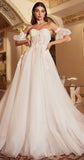 The Mary ivory strapless bridal gown
