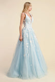 The Gardiniar full length wedding dress in baby blue