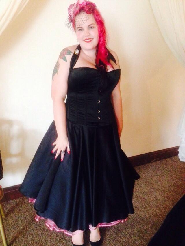 Rachael G in her wedding dress from FairyGothMother May 2015