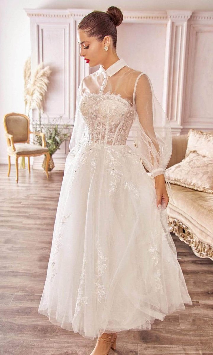 56 Elegant Retro Tea-Length Wedding Dresses - Weddingomania