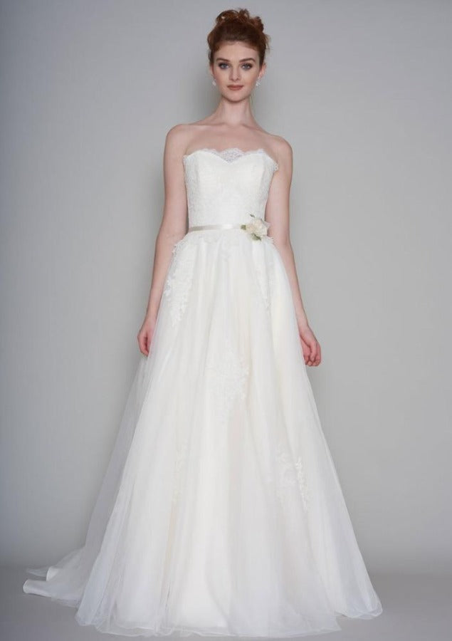 The Bree full length Boho style wedding dress by Lou Lou