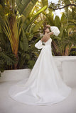 The full length, fit and flare Gianna bridal dress