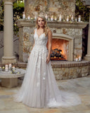 The front of the Lucy full length wedding dress