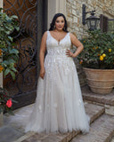 The lucy full length wedding dress available in UK sizes 6-28