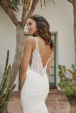 Closeup of the back of the River bridal dress