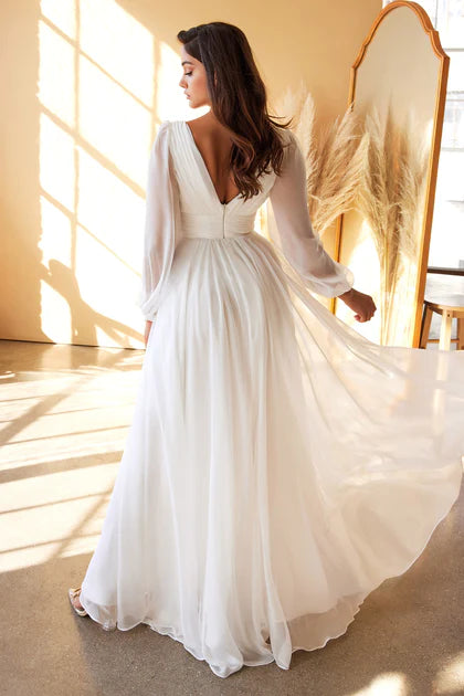 Chiffon bridal top dress