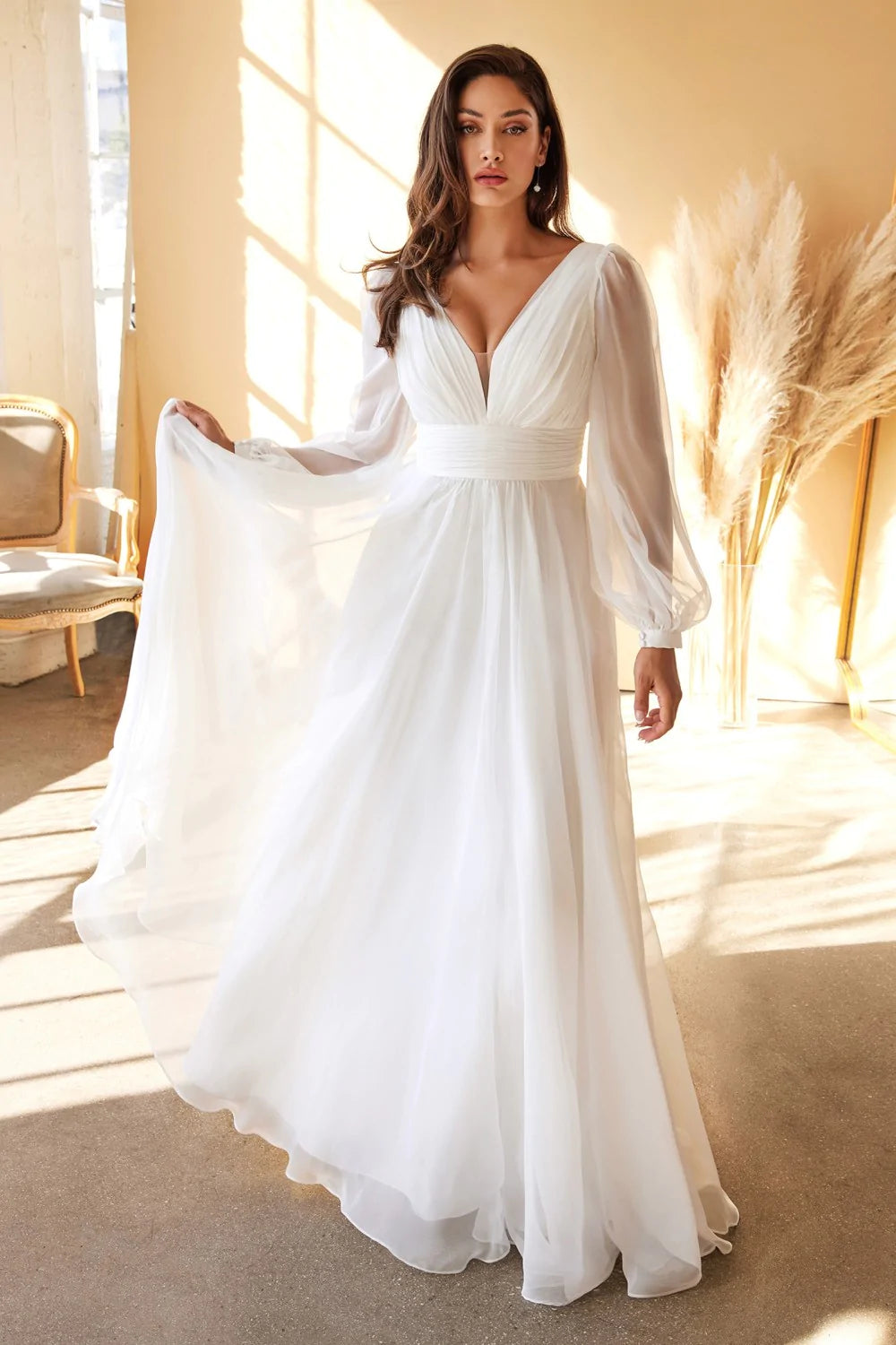 Glamorous and dreamy chiffon wedding dress Chloe FairyGothMother