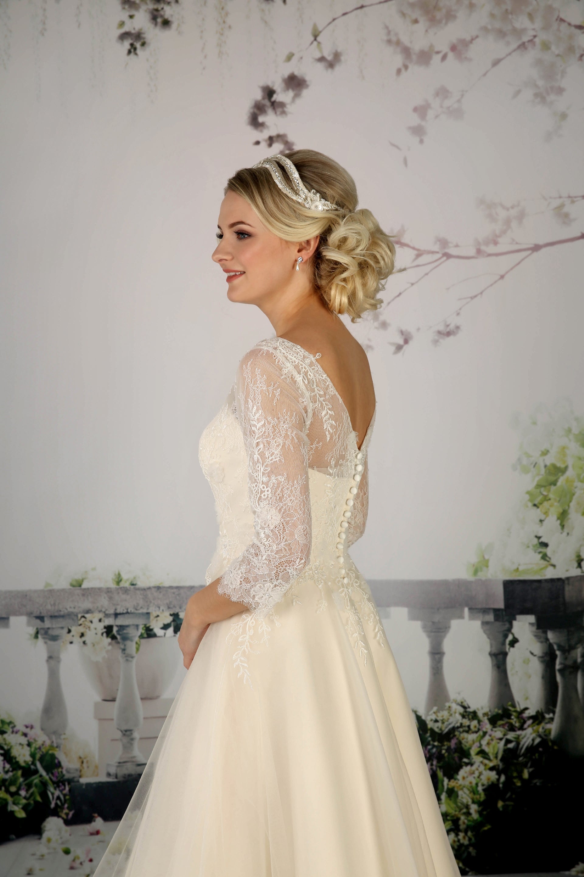 Corded lace wedding sales dress
