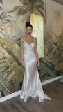 Video of the Ciarra Ivory satin wedding gown