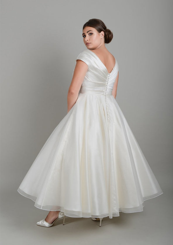 Back of the classic Fifties wedding gown