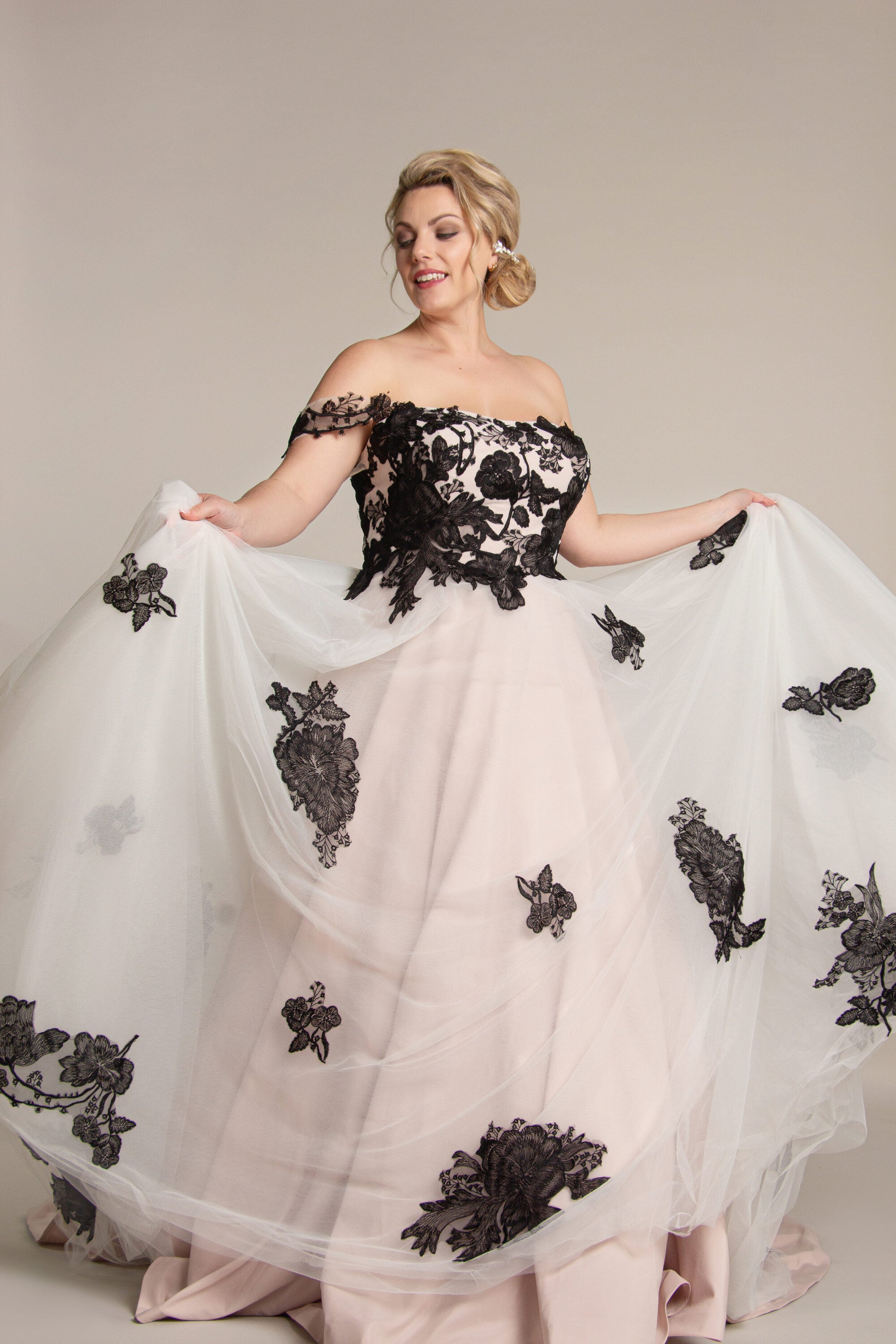 Davinci Bridal 50681 Black Lace Sequin Wedding Dress Ballgown Layer Go –  Glass Slipper Formals