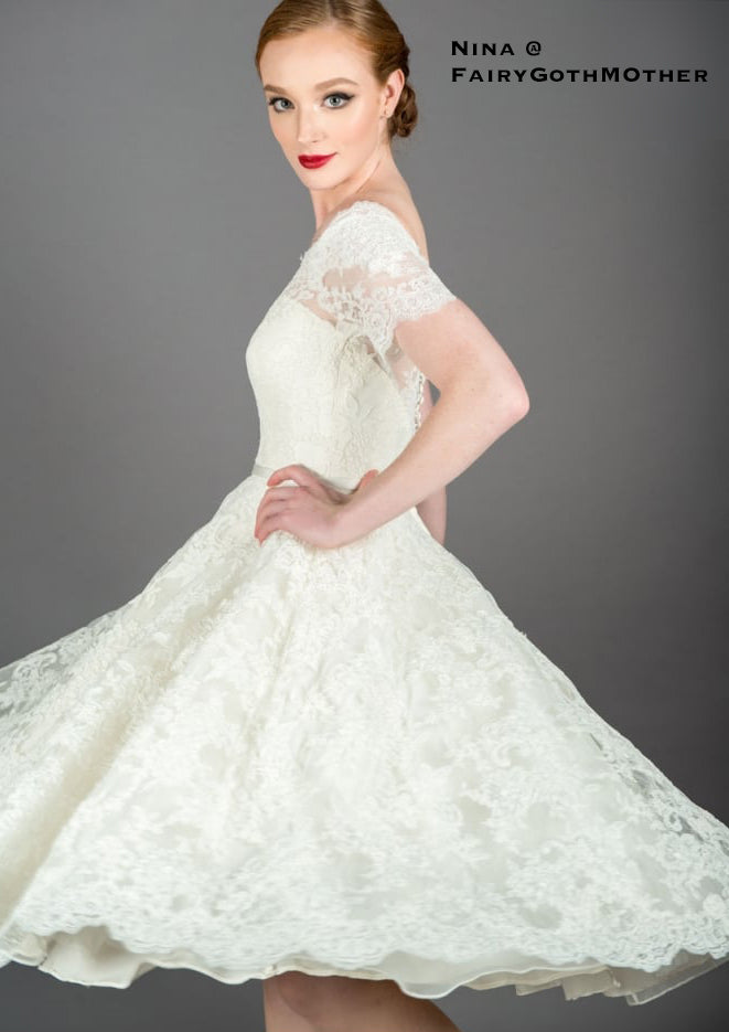 Fifties style tealength wedding dress Nina