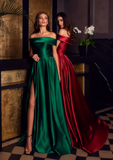 om-duchess  alternative wedding dress shown in Green and Red