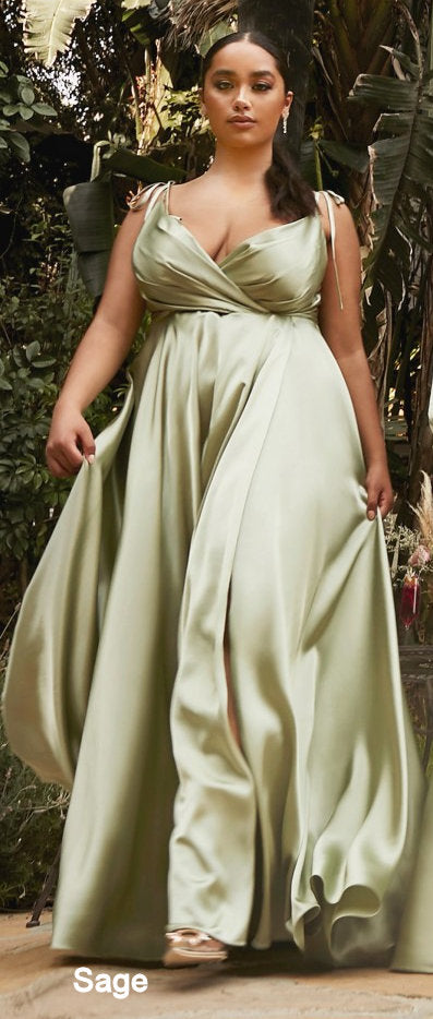 Perfect floor length satin bridesmaid dress - Selena
