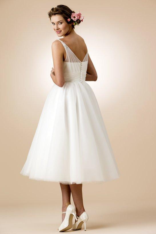 tb-nancy Fifties length tulle bridal gown
