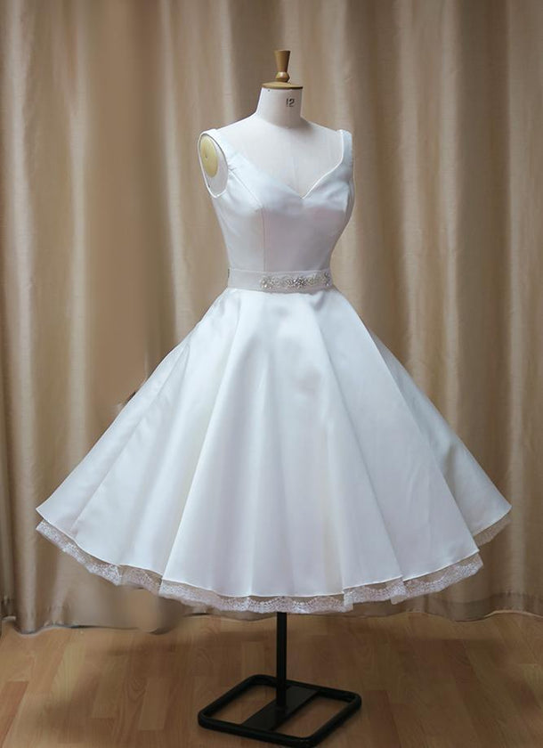 wr-tia-r Mikado full skirted tea length wedding gown